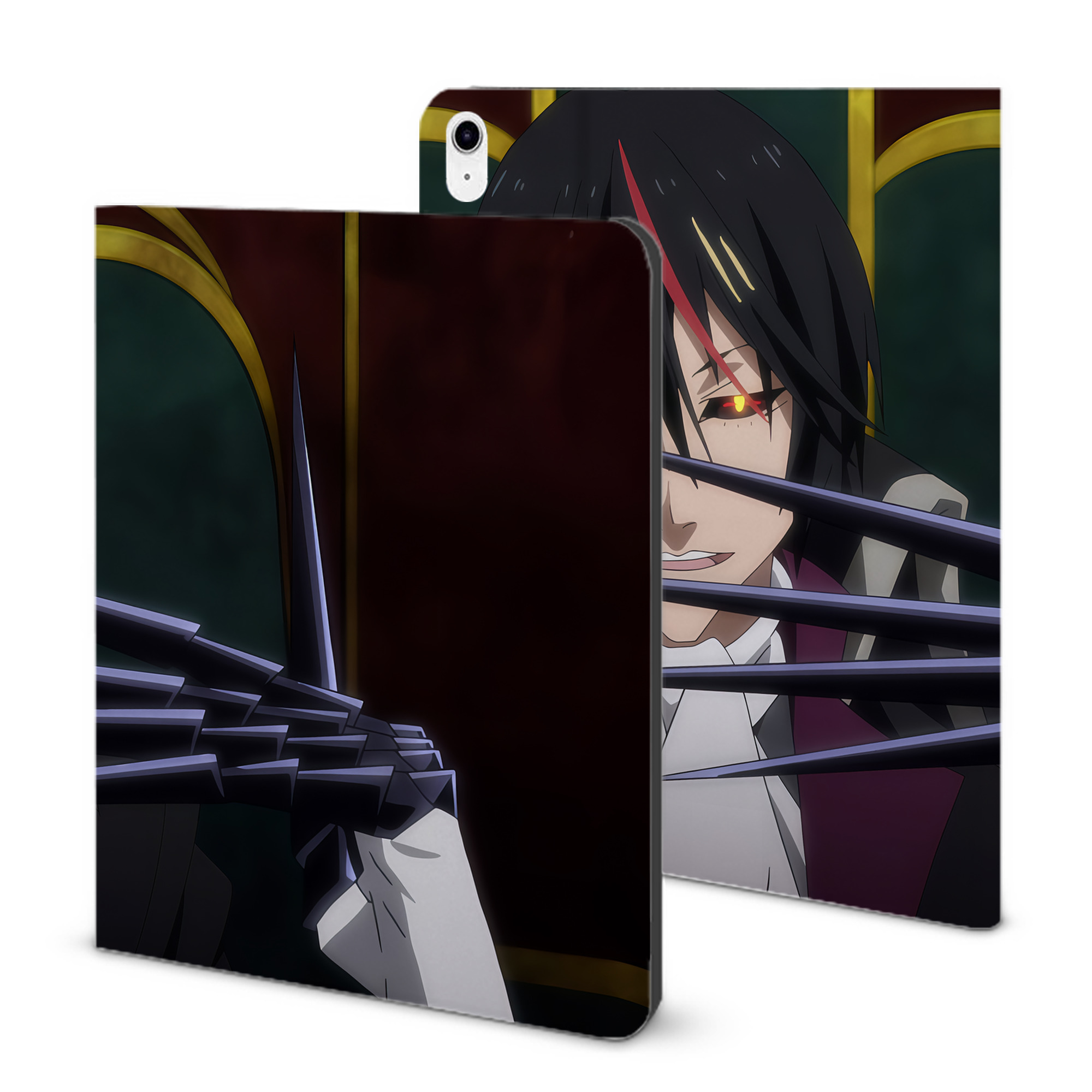 （画像用） 転スラ Regarding Reincarnated to Slime IPad ケース ブック型 PUレザー TPU 耐衝撃 軽量 薄型 ペン収納なし 全面保護 IPad 各モデル対応